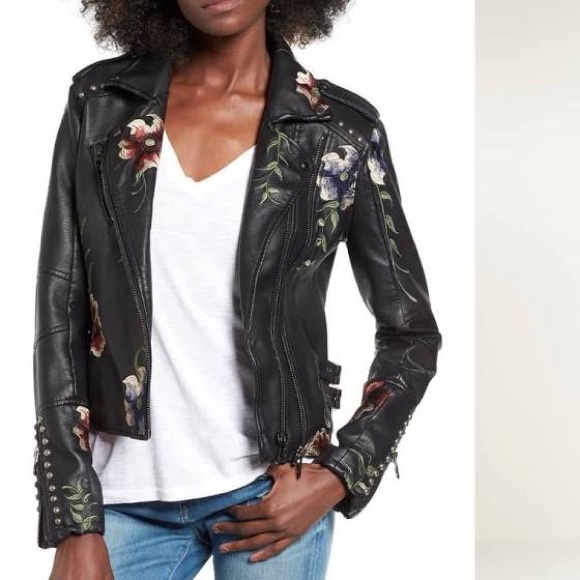 Blank NYC Embroidered Leather Jacket - Picture 6 of 7